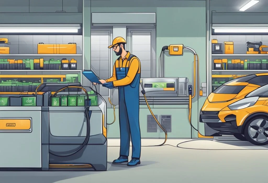 Electric Car Battery replacement service centre. 