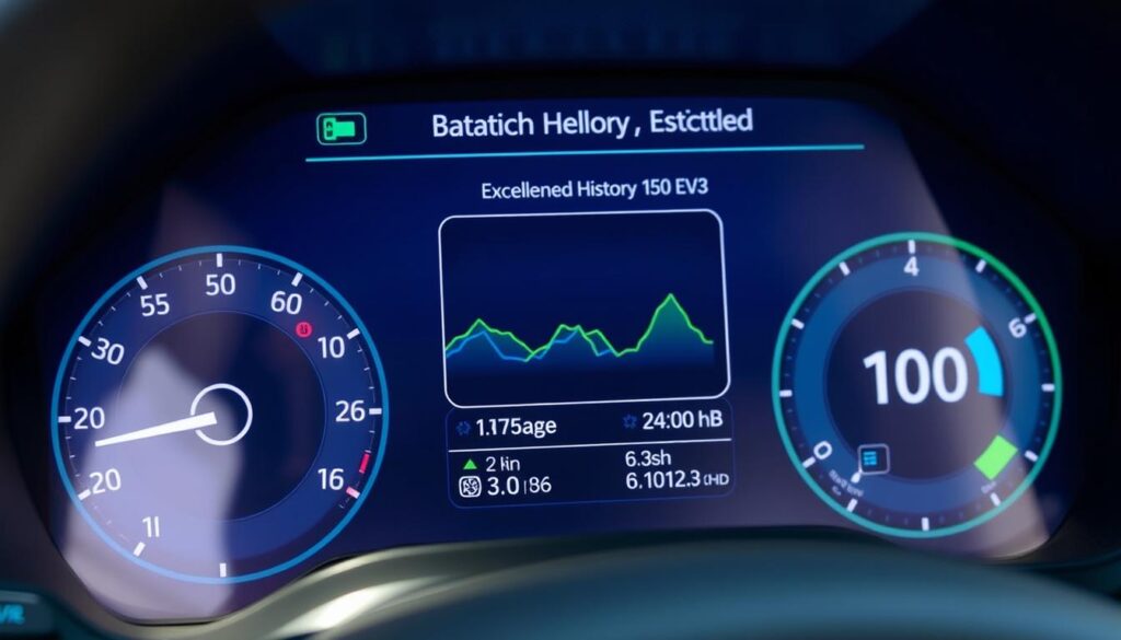Kia EV3 battery health monitoring system display showing excellent condition Kia EV3 battery health monitoring system display showing excellent condition